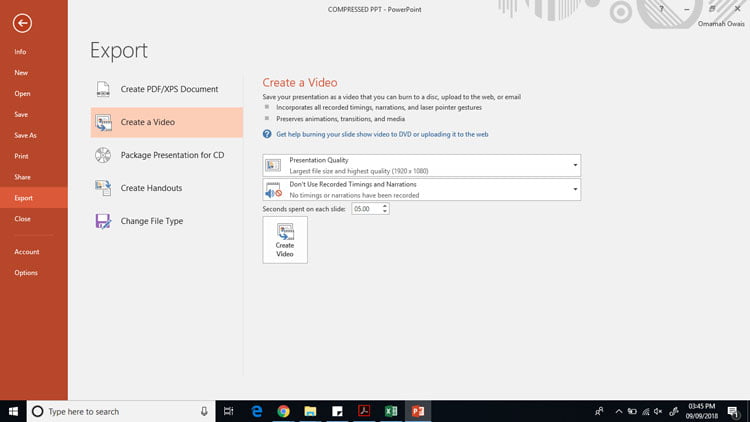 share a presentation in powerpoint