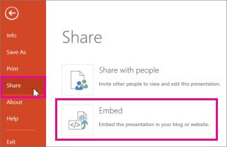 share a presentation in powerpoint